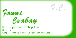 fanni csabay business card